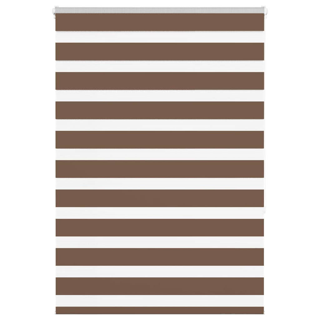 vidaXL Doppelrollo Braun 95x150 cm Stoffbreite 90,9 cm Polyester