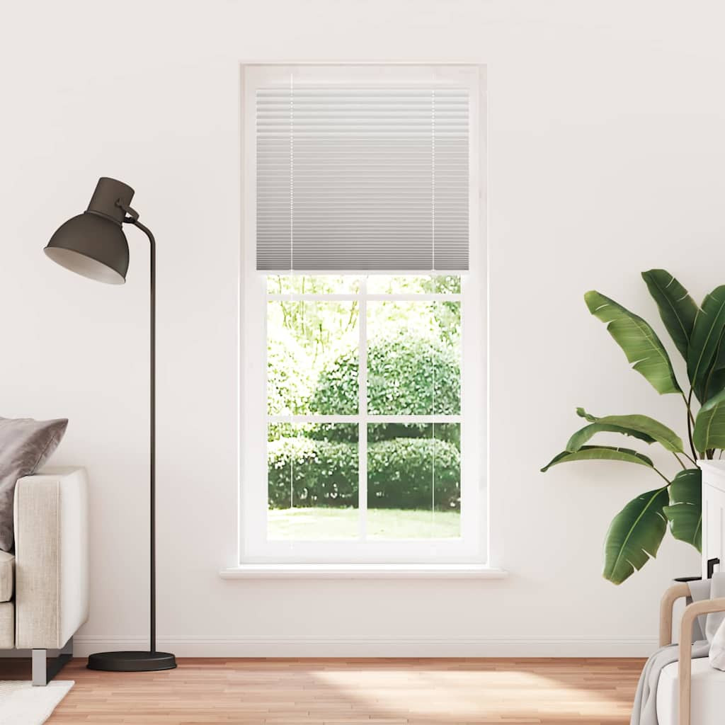 vidaXL Plissee Hellgrau 95x200 cm Stoffbreite 94,4 cm Polyester