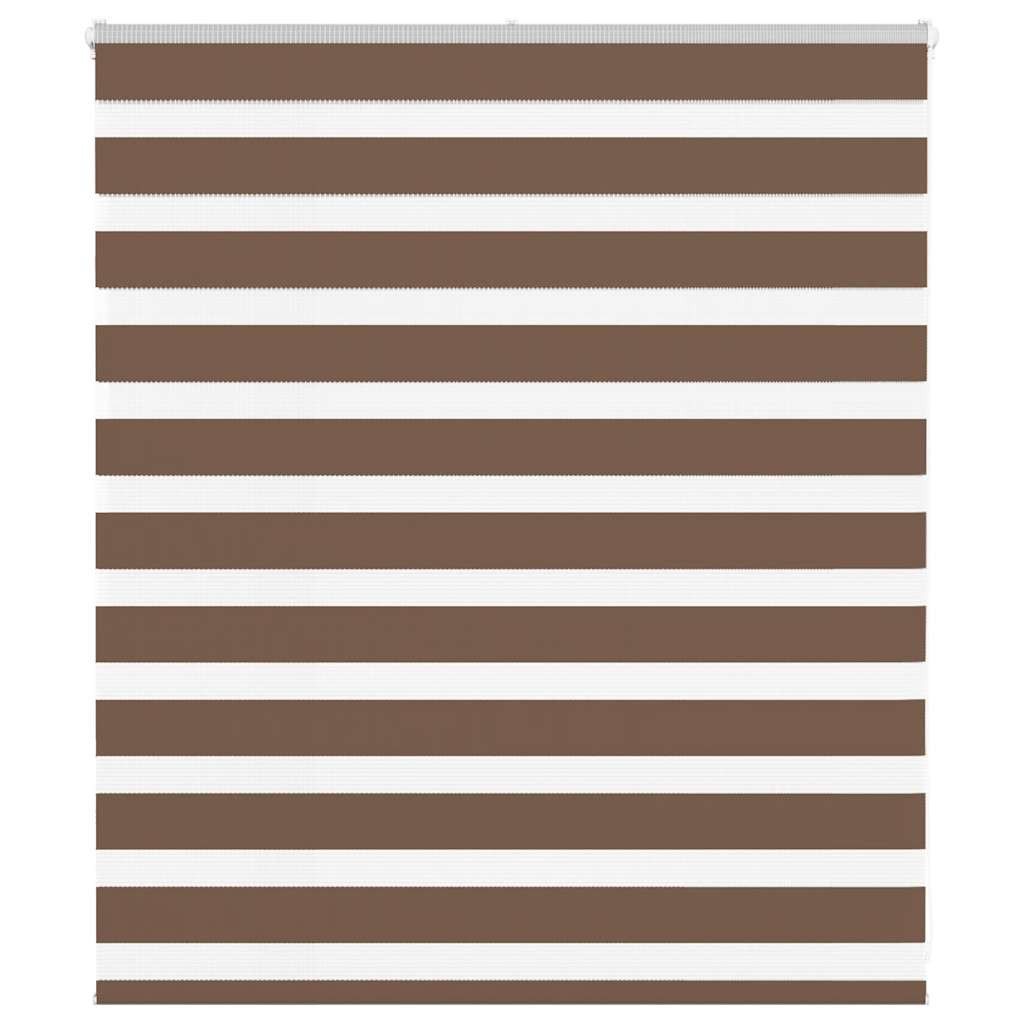 vidaXL Doppelrollo Braun 130x100 cm Stoffbreite 125,9 cm Polyester