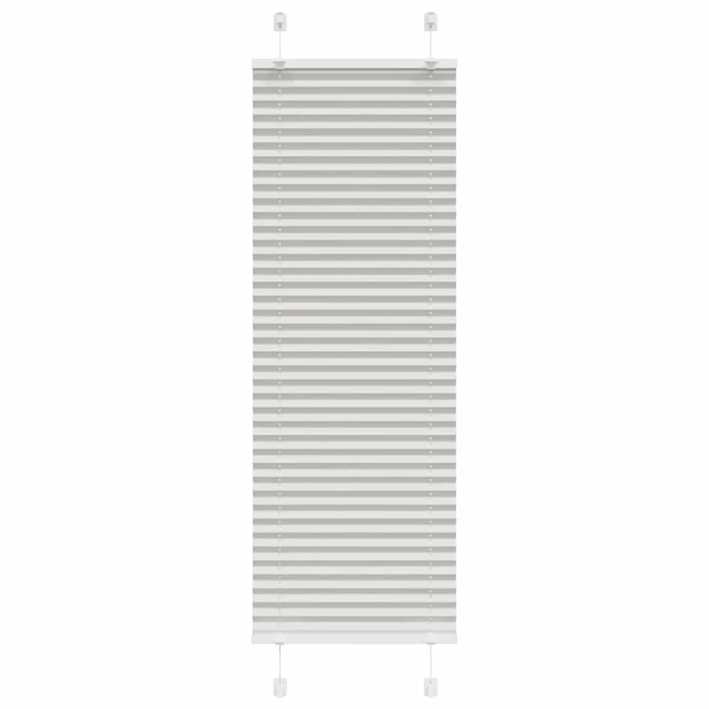 vidaXL Plissee Hellgrau 40x150 cm Stoffbreite 39,4 cm Polyester