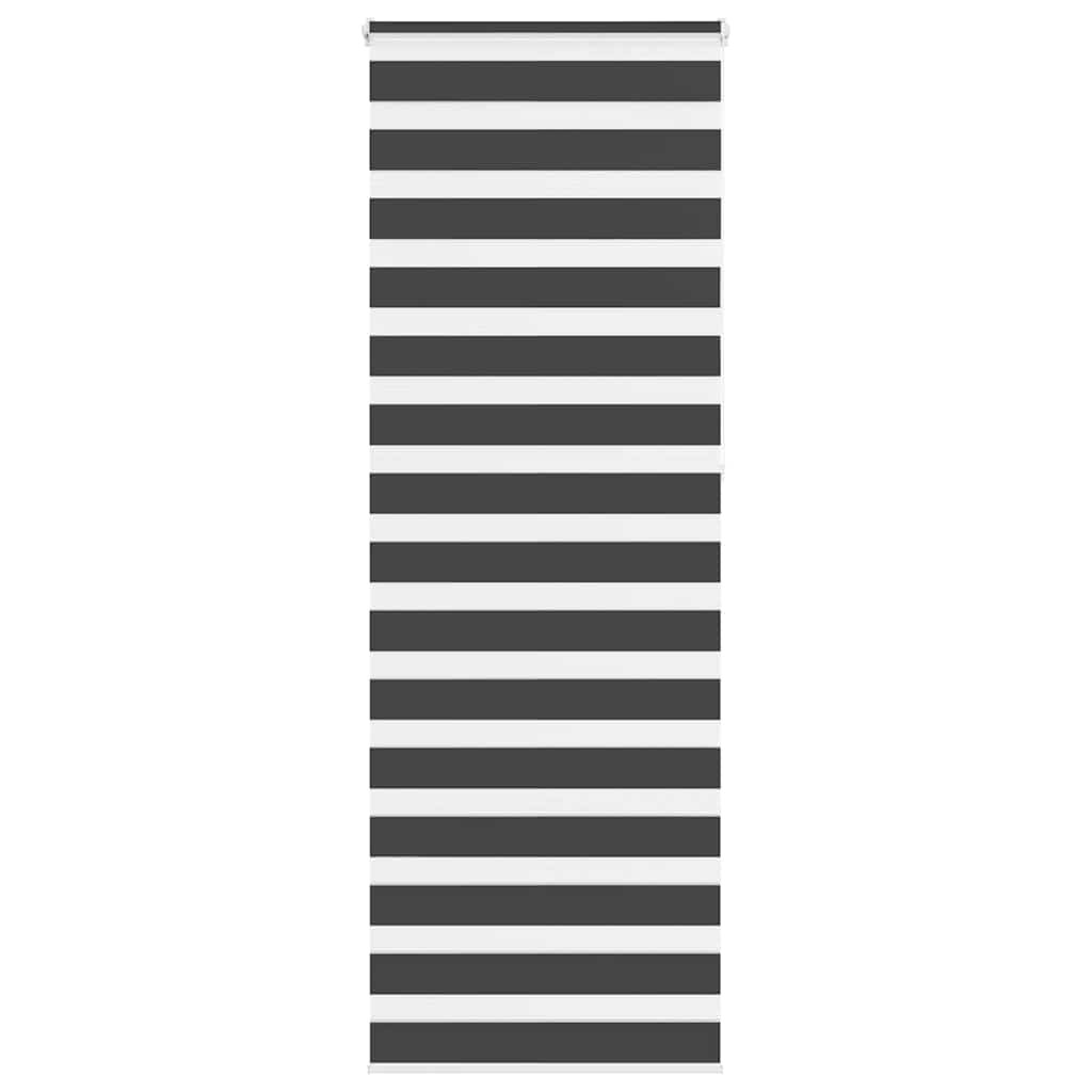 vidaXL Doppelrollo Schwarz 80x230 cm Stoffbreite 75,9 cm Polyester