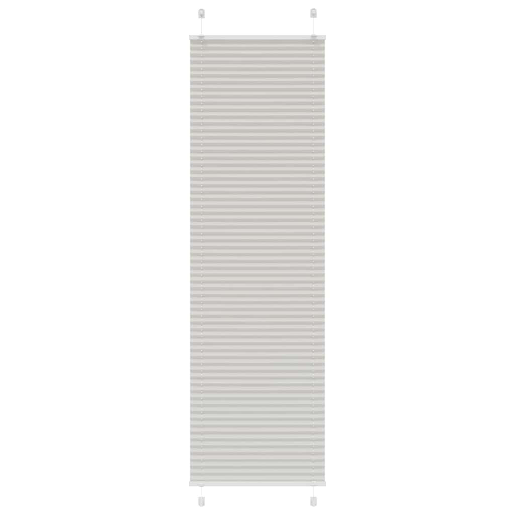 vidaXL Plissee Hellgrau 60x200 cm Stoffbreite 59,4 cm Polyester