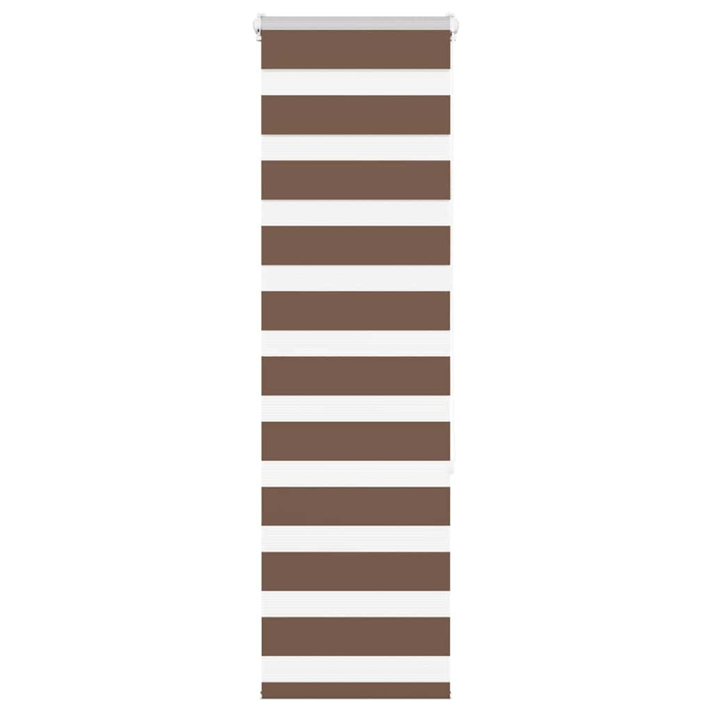 vidaXL Doppelrollo Braun 40x150 cm Stoffbreite 35,9 cm Polyester