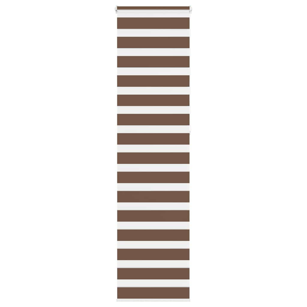 vidaXL Doppelrollo Braun 65x230 cm Stoffbreite 60,9 cm Polyester