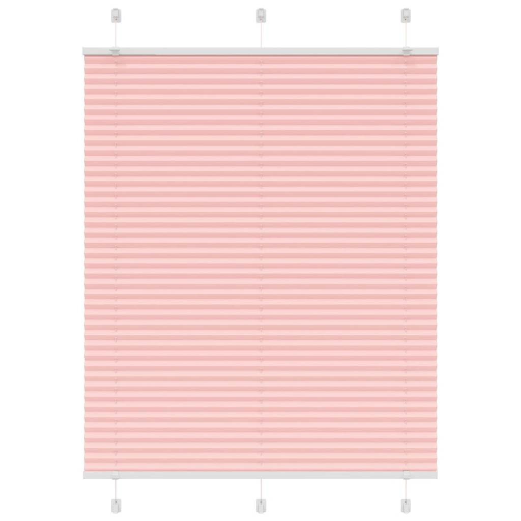 vidaXL Plissee Rosa 105x100 cm Stoffbreite 104,4 cm Polyester