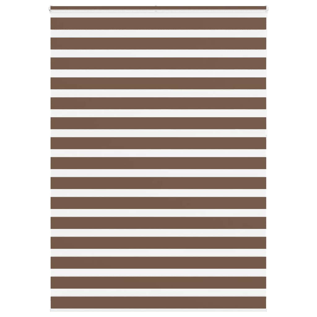 vidaXL Doppelrollo Braun 155x230 cm Stoffbreite 150,9 cm Polyester