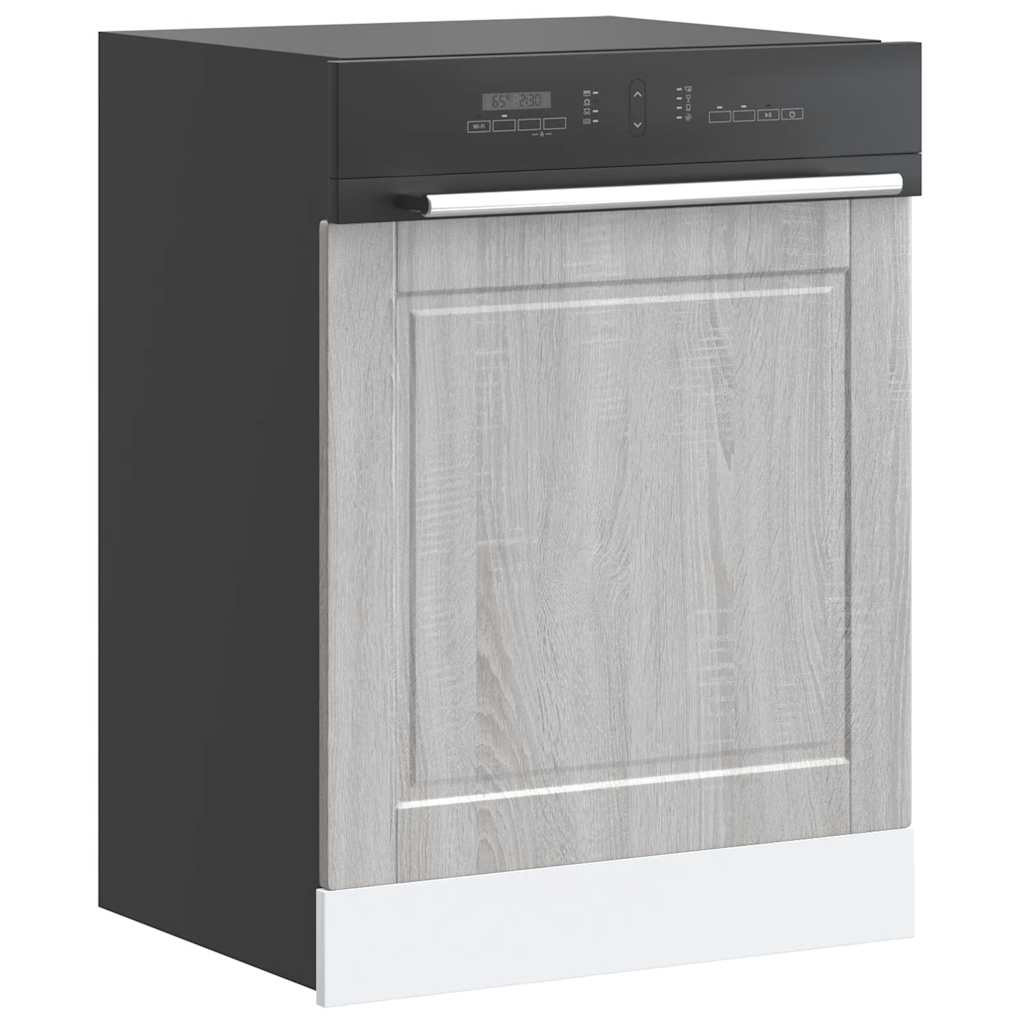 vidaXL Geschirrspülerblende Porto Grau Sonoma 60x1,5x57 cm