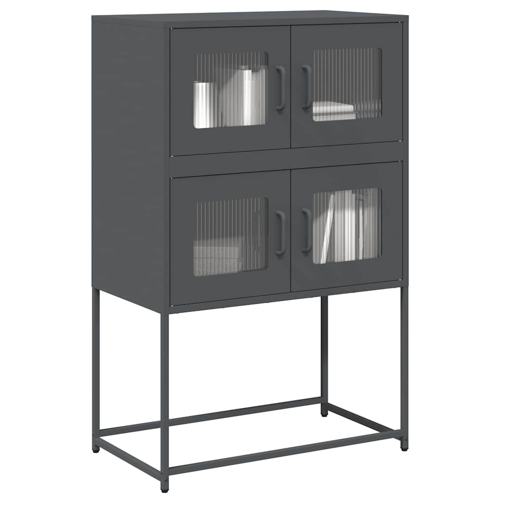 vidaXL Highboard Anthrazit 68x39x107 cm Stahl