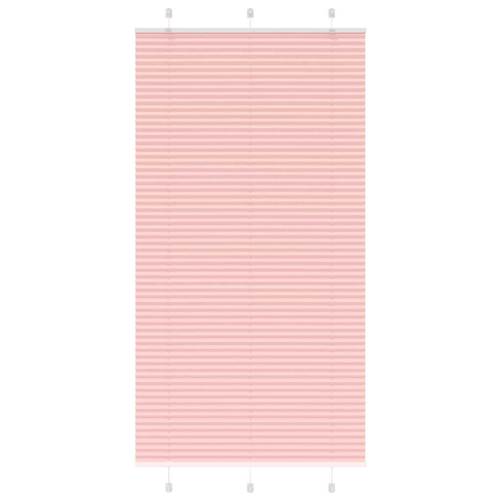 vidaXL Plissee Rosa 105x200 cm Stoffbreite 104,4 cm Polyester