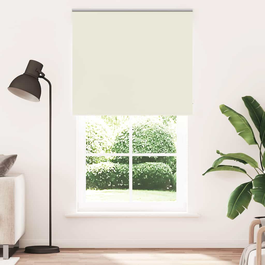 vidaXL Verdunkelungsrollo Cremeweiß 130x230cm Stoffbreite 126,6cm