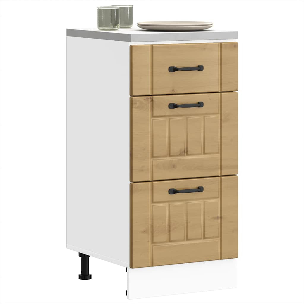 vidaXL Küchen-Unterschrank Lucca Artisan-Eiche Holzwerkstoff