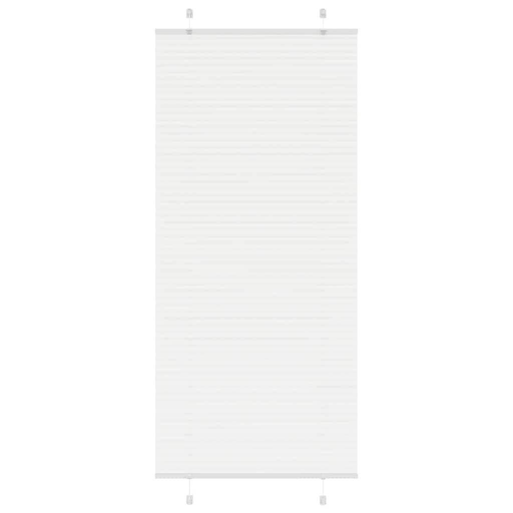vidaXL Plissee Weiß 90x200 cm Stoffbreite 89,4 cm Polyester