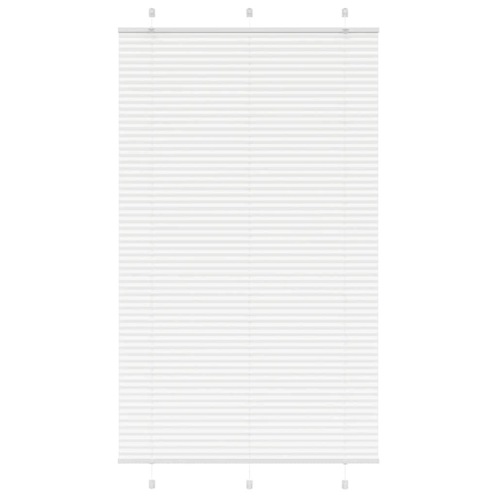 vidaXL Plissee Weiß 115x200 cm Stoffbreite 114,4 cm Polyester
