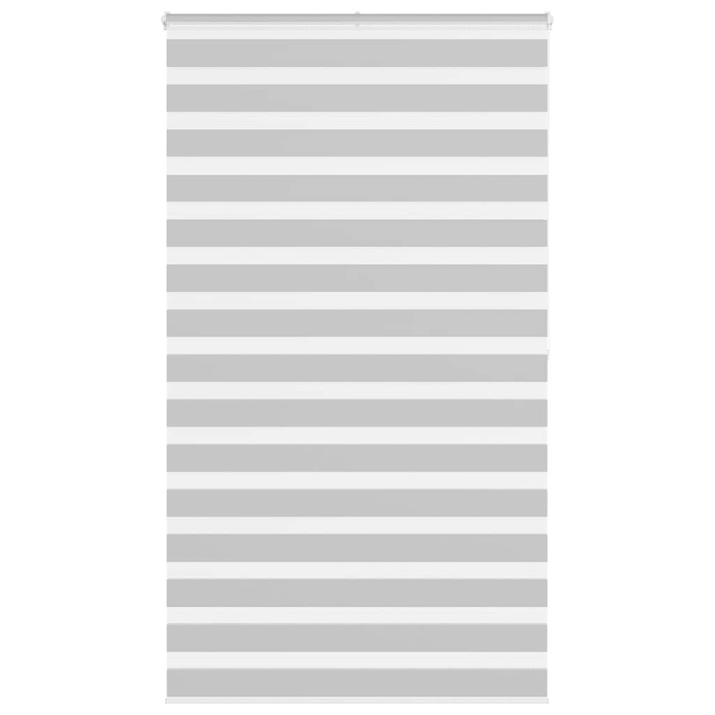 vidaXL Doppelrollo Hellgrau 130x200 cm Stoffbreite 125,9 cm Polyester