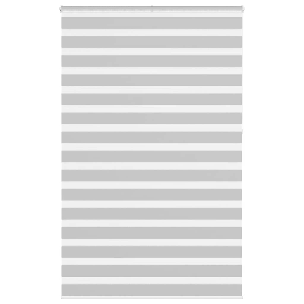 vidaXL Doppelrollo Hellgrau 150x230 cm Stoffbreite 145,9 cm Polyester