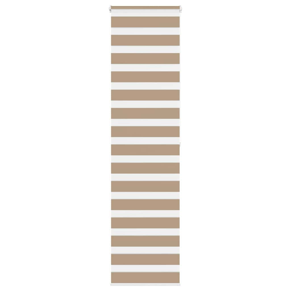 vidaXL Doppelrollo Sandbraun 55x200 cm Stoffbreite 50,9 cm Polyester