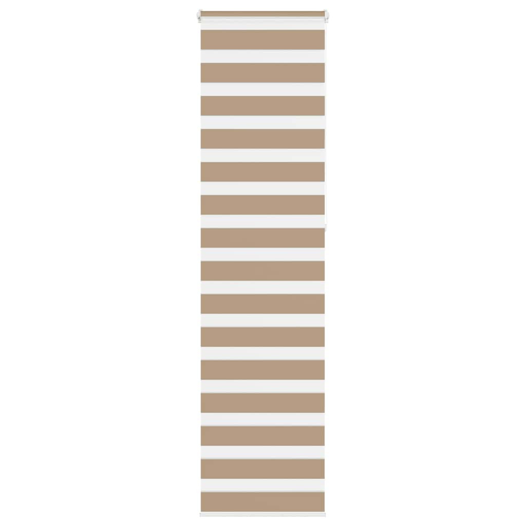 vidaXL Doppelrollo Sandbraun 60x230 cm Stoffbreite 55,9 cm Polyester