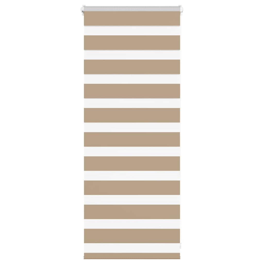 vidaXL Doppelrollo Sandbraun 60x100 cm Stoffbreite 55,9 cm Polyester