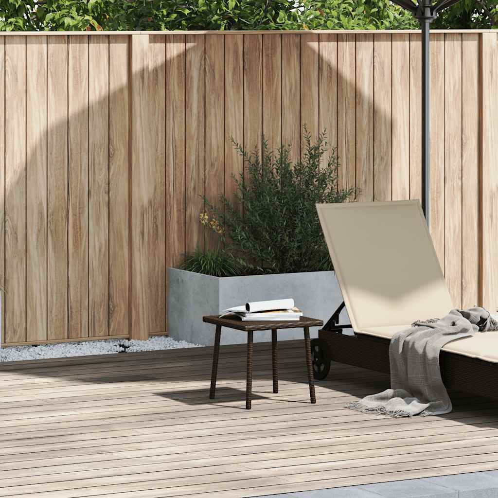 vidaXL Garten-Couchtisch Rechteckig Braun 40x40x37 cm Poly Rattan