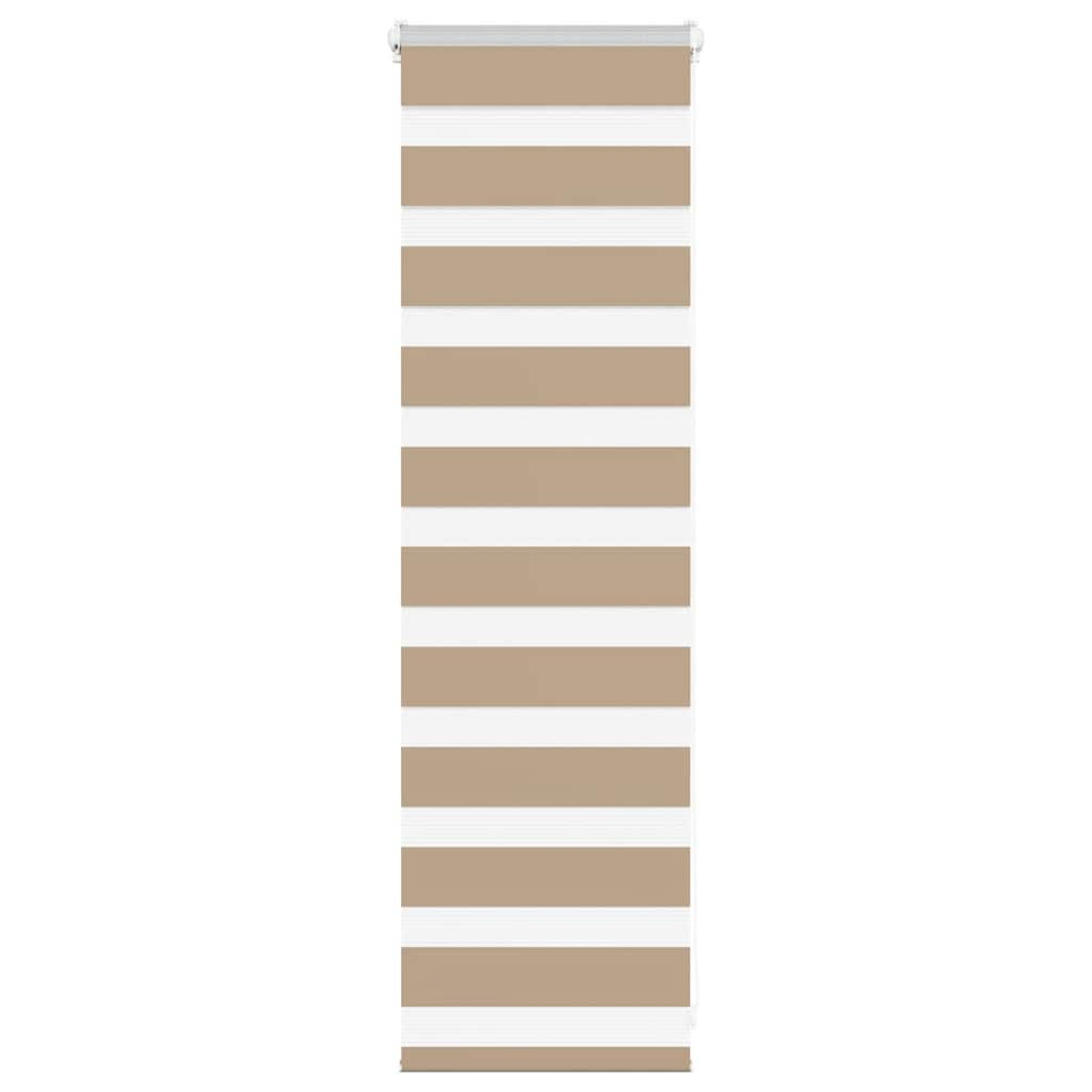 vidaXL Doppelrollo Sandbraun 50x100 cm Stoffbreite 45,9 cm Polyester