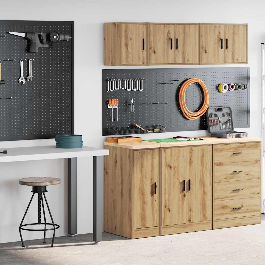 vidaXL Garagenschränke 2 Stk. Artisan-Eiche Holzwerkstoff