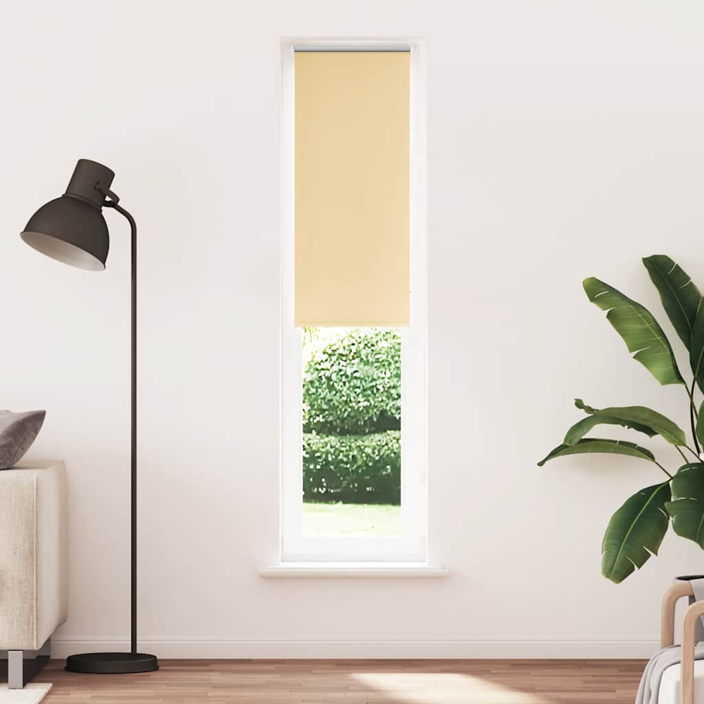 vidaXL Verdunkelungsrollo Beige 55x210cm Stoffbreite 50,7 cm Polyester