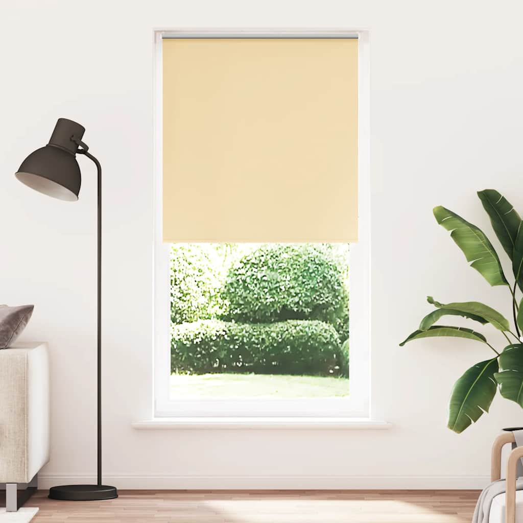vidaXL Verdunkelungsrollo Beige 90x210cm Stoffbreite 85,7 cm Polyester