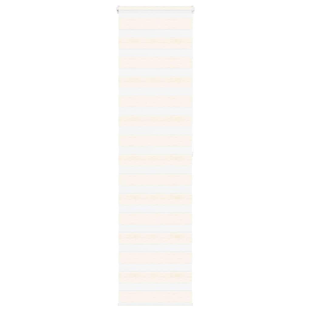 vidaXL Doppelrollo Marmorbeige 60x200 cm Stoffbreite 55,9 cm Polyester