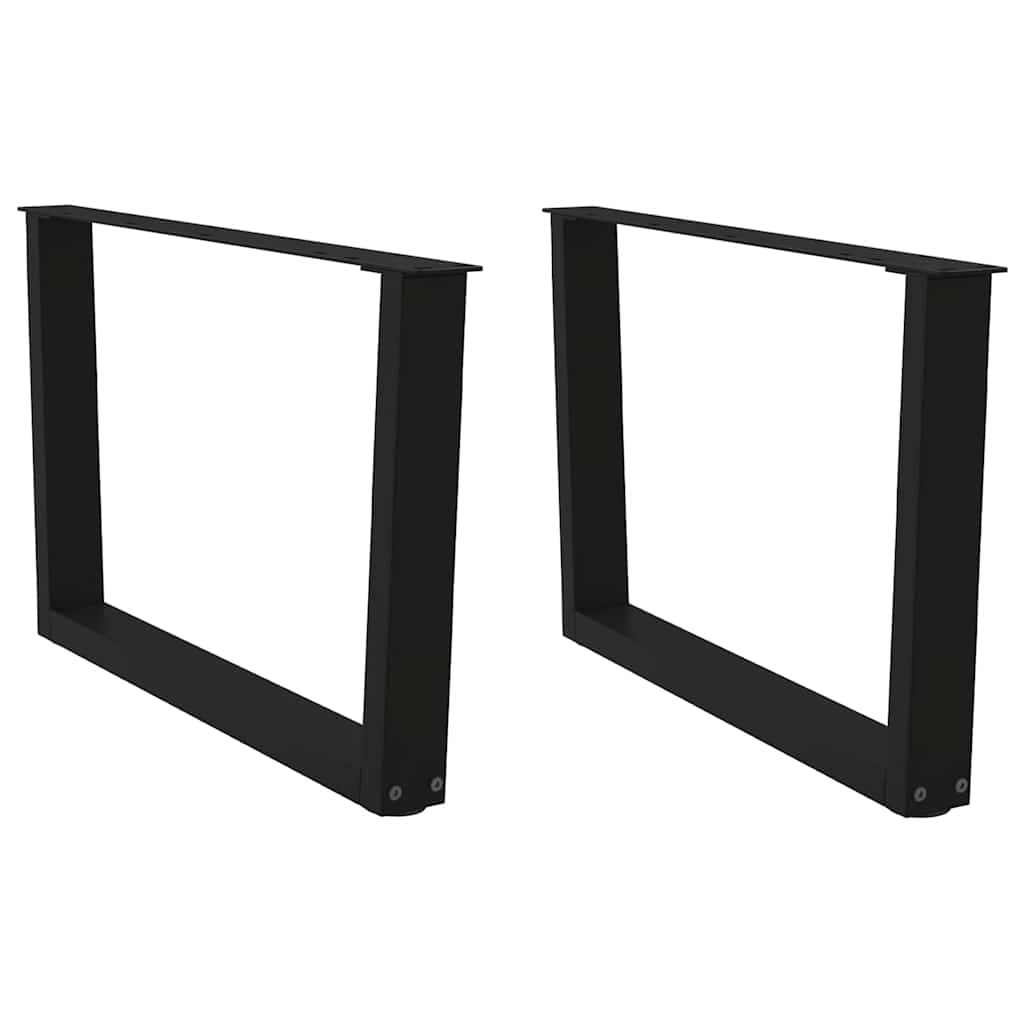 vidaXL Couchtischbeine V-Form 2 Stück Schwarz 70x(42-43,3) cm Stahl
