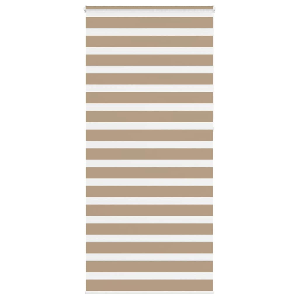 vidaXL Doppelrollo Sandbraun 110x230 cm Stoffbreite 105,9 cm Polyester