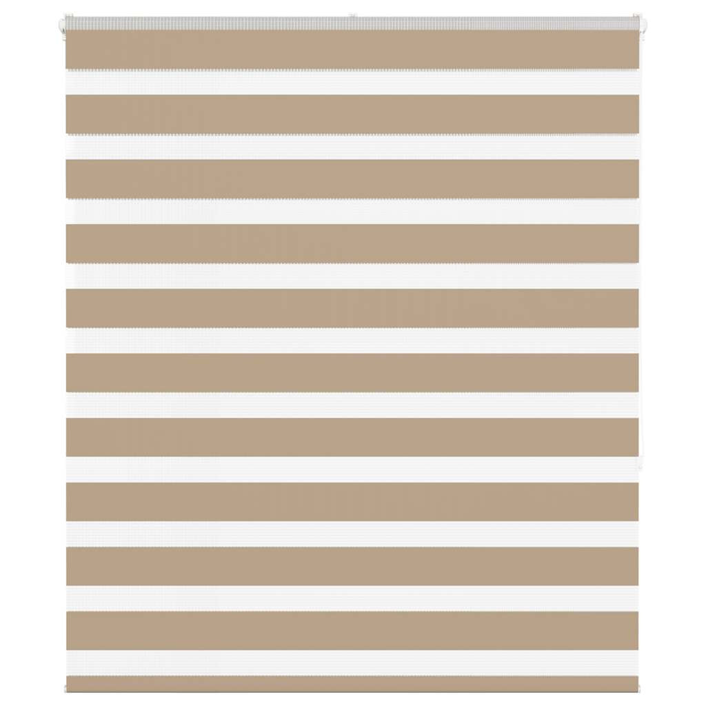 vidaXL Doppelrollo Sandbraun 120x150 cm Stoffbreite 115,9 cm Polyester
