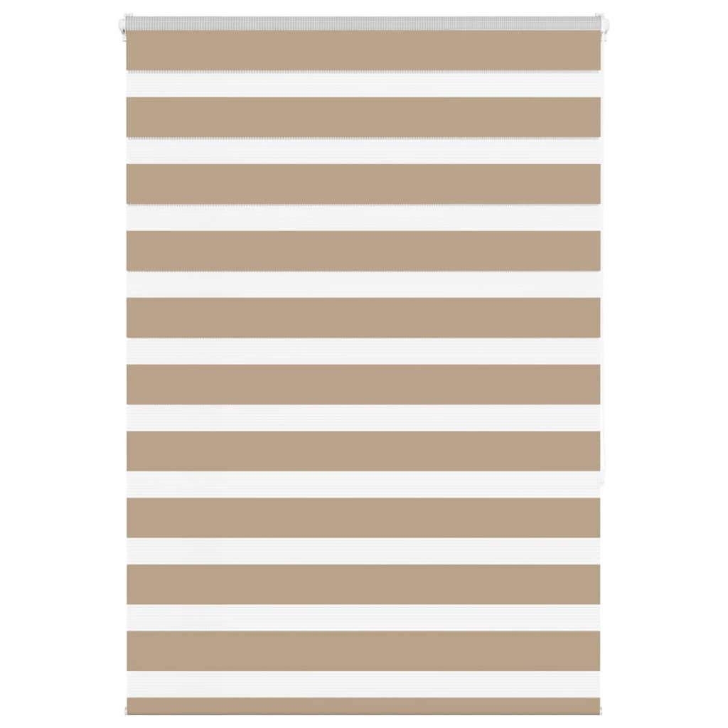 vidaXL Doppelrollo Sandbraun 100x150 cm Stoffbreite 95,9 cm Polyester