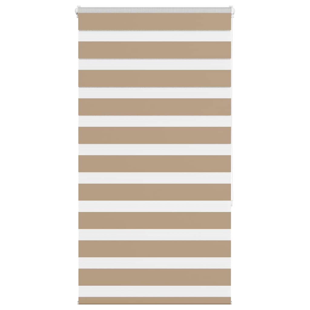 vidaXL Doppelrollo Sandbraun 90x150 cm Stoffbreite 85,9 cm Polyester