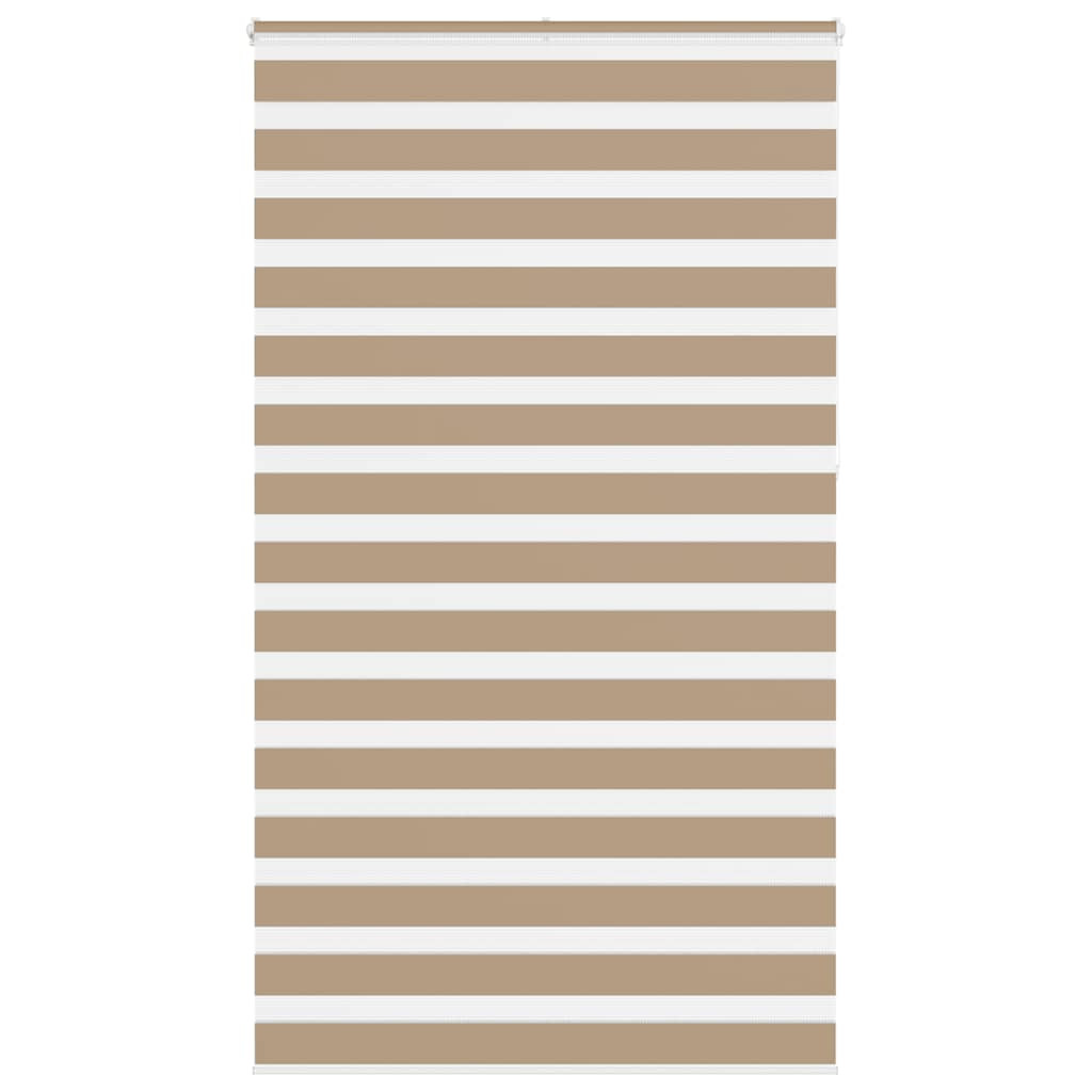 vidaXL Doppelrollo Sandbraun 120x230 cm Stoffbreite 115,9 cm Polyester