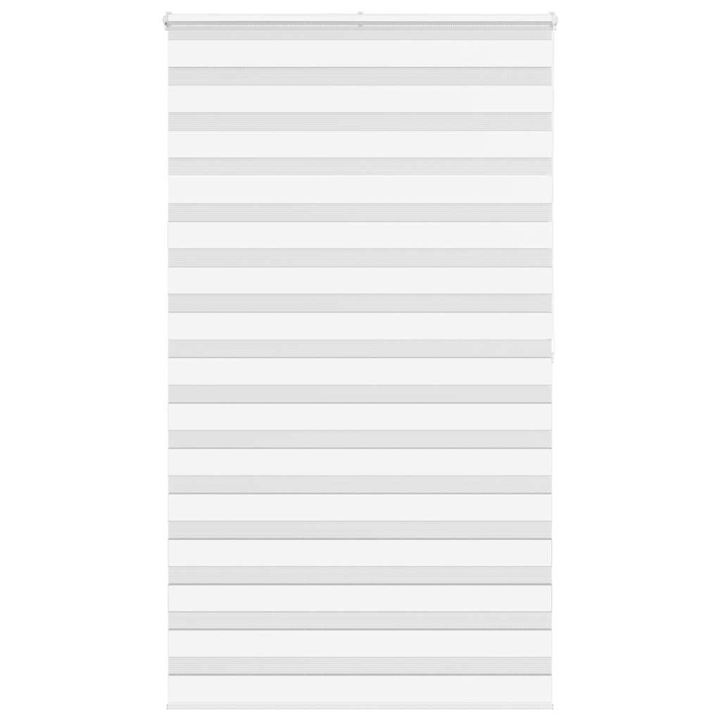 vidaXL Doppelrollo Weiß 125x200 cm Stoffbreite 120,9 cm Polyester