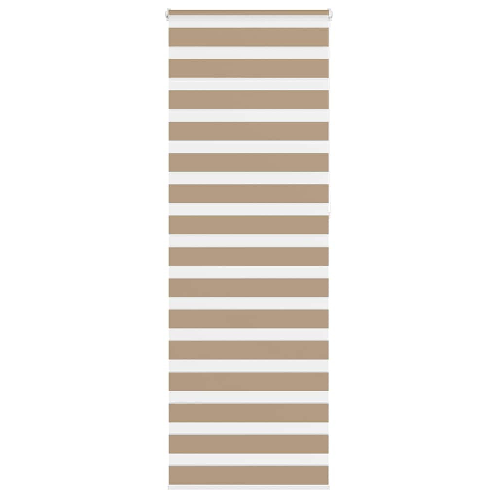 vidaXL Doppelrollo Sandbraun 70x230 cm Stoffbreite 65,9 cm Polyester