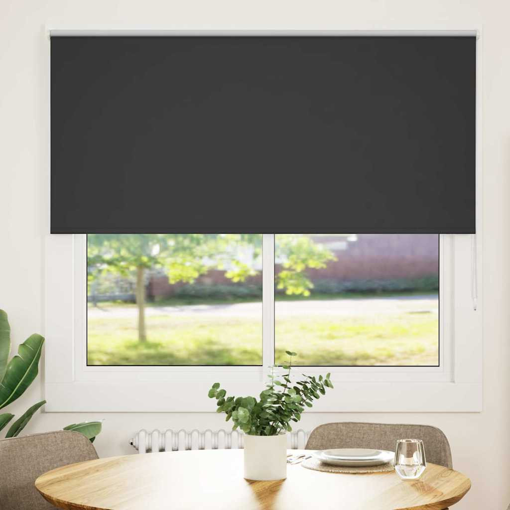 vidaXL Verdunkelungsrollo Schwarz 155x130 cm Stoffbreite 151,6 cm