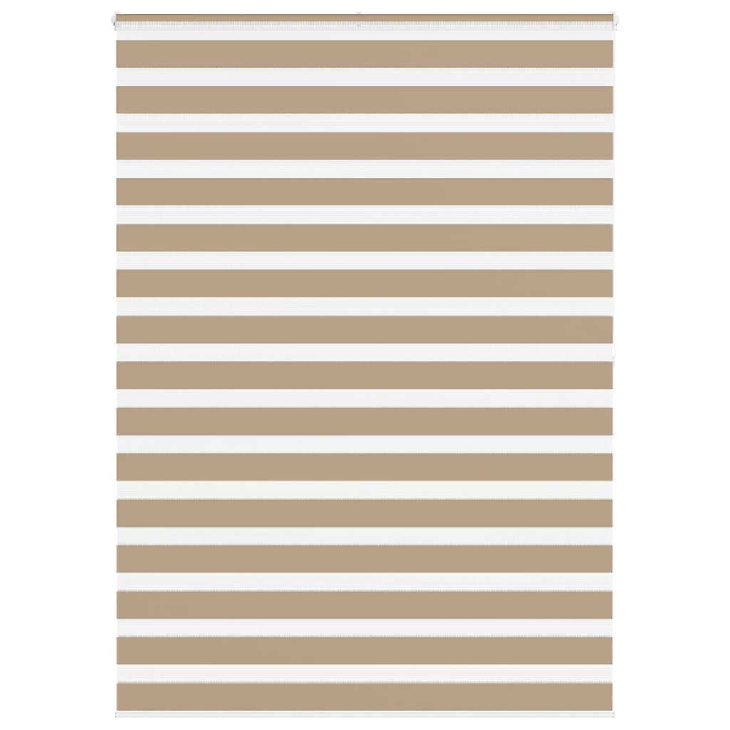 vidaXL Doppelrollo Sandbraun 160x200 cm Stoffbreite 155,9 cm Polyester