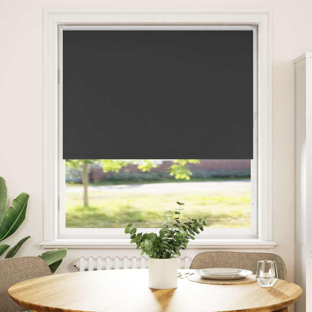 vidaXL Verdunkelungsrollo Schwarz 95x175 cm Stoffbreite 90,7 cm