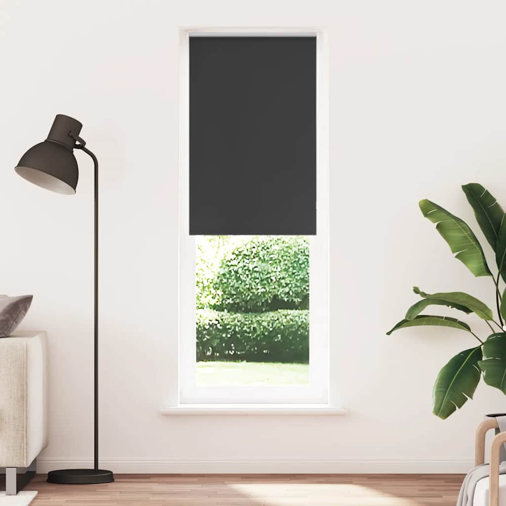 vidaXL Verdunkelungsrollo Schwarz 80x210 cm Stoffbreite 75,7 cm