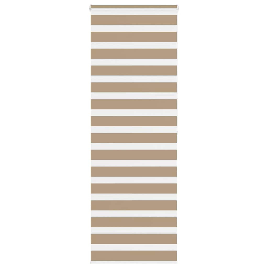 vidaXL Doppelrollo Sandbraun 85x200 cm Stoffbreite 80,9 cm Polyester