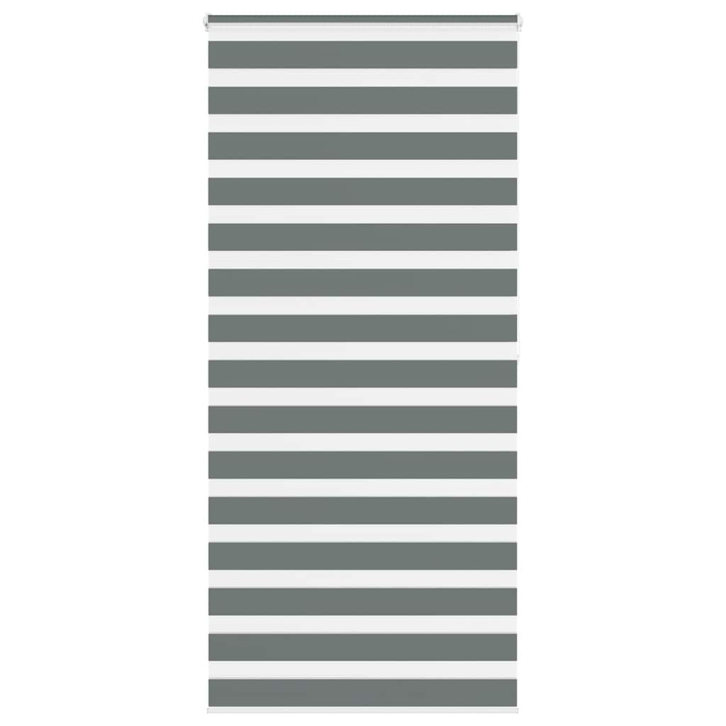 vidaXL Doppelrollo Dunkelgrau 105x200 cm Stoffbreite 100,9 cm Polyester