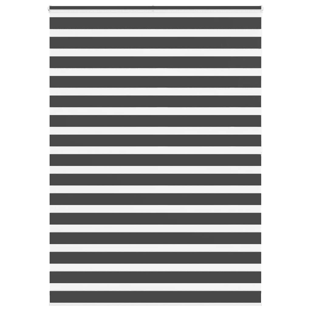 vidaXL Doppelrollo Schwarz 165x200 cm Stoffbreite 160,9 cm Polyester