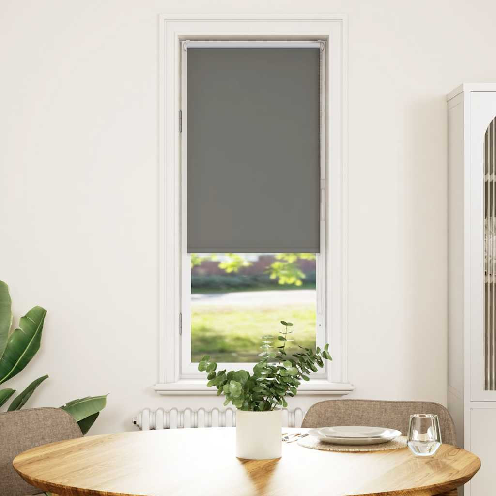 vidaXL Verdunkelungsrollo Grau 60x175 cm Stoffbreite 55,7 cm Polyester