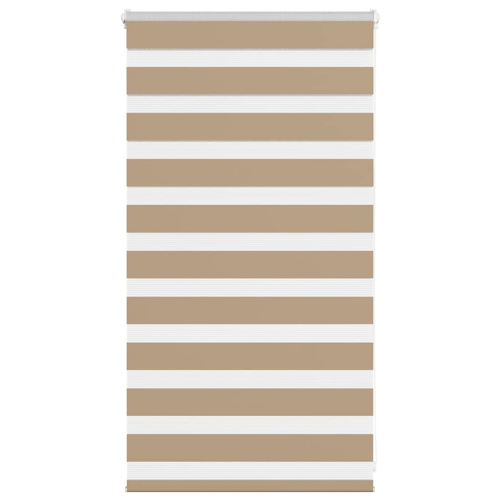 vidaXL Doppelrollo Sandbraun 85x100 cm Stoffbreite 80,9 cm Polyester