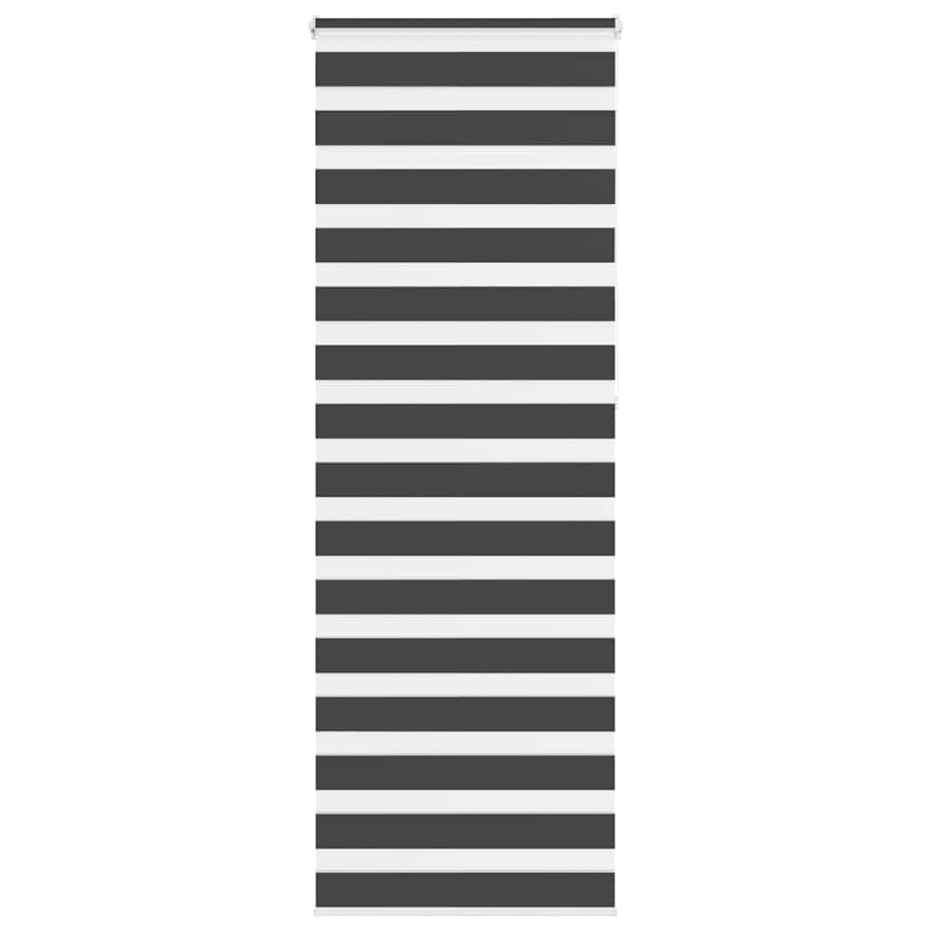 vidaXL Doppelrollo Schwarz 70x230 cm Stoffbreite 65,9 cm Polyester