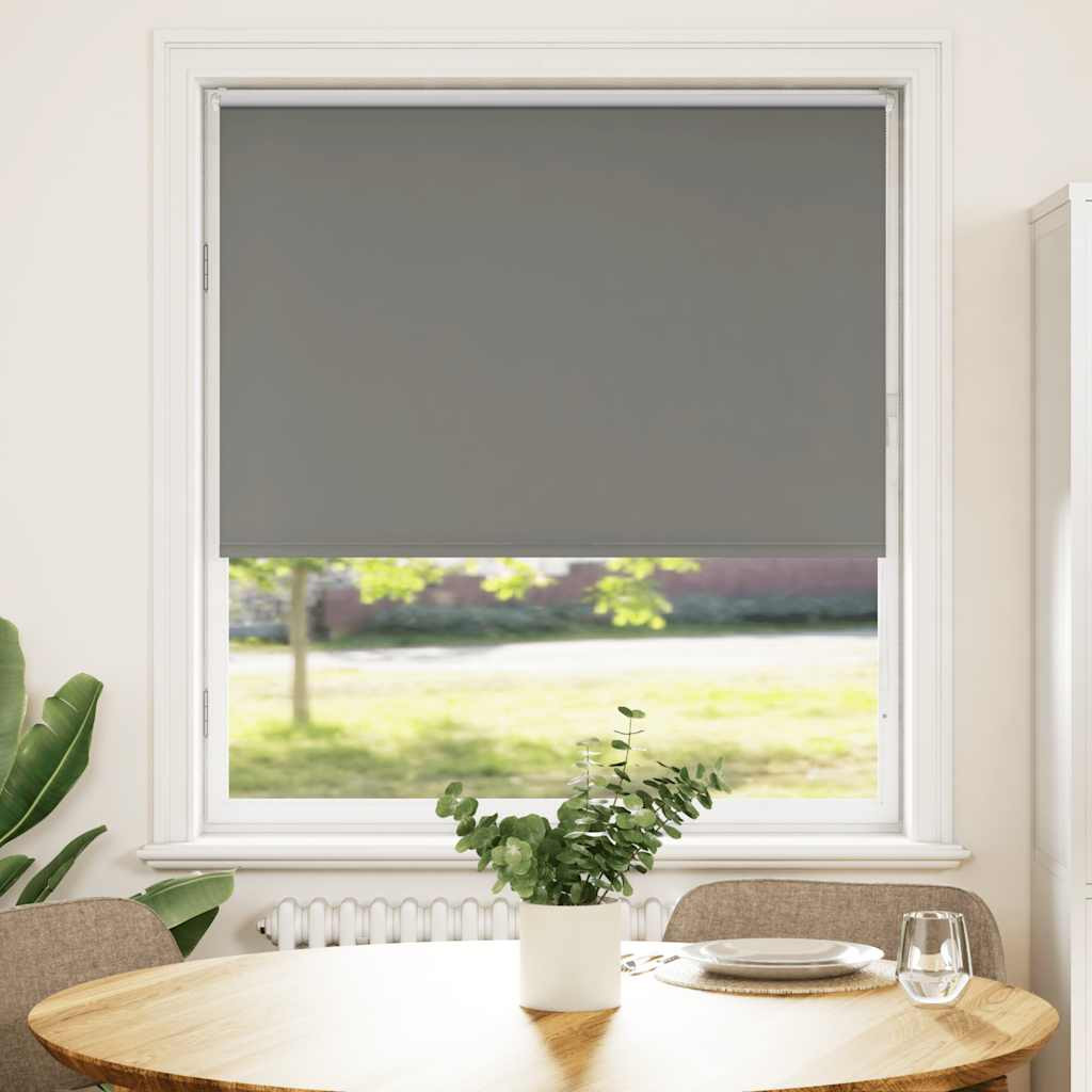vidaXL Verdunkelungsrollo Grau 115x150cm Stoffbreite 110,7cm Polyester