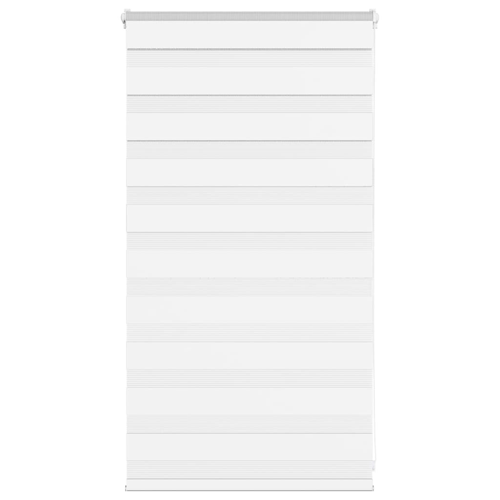 vidaXL Doppelrollo Weiß 80x100 cm Stoffbreite 75,9 cm Polyester