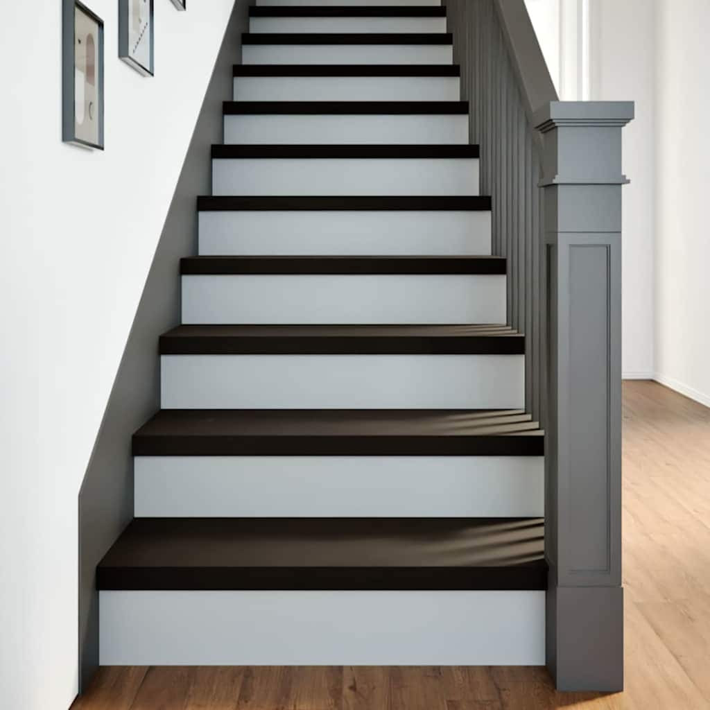 vidaXL Treppenstufen 16 Stk. Braun-Schwarz 80x25x2 cm Massivholz Eiche