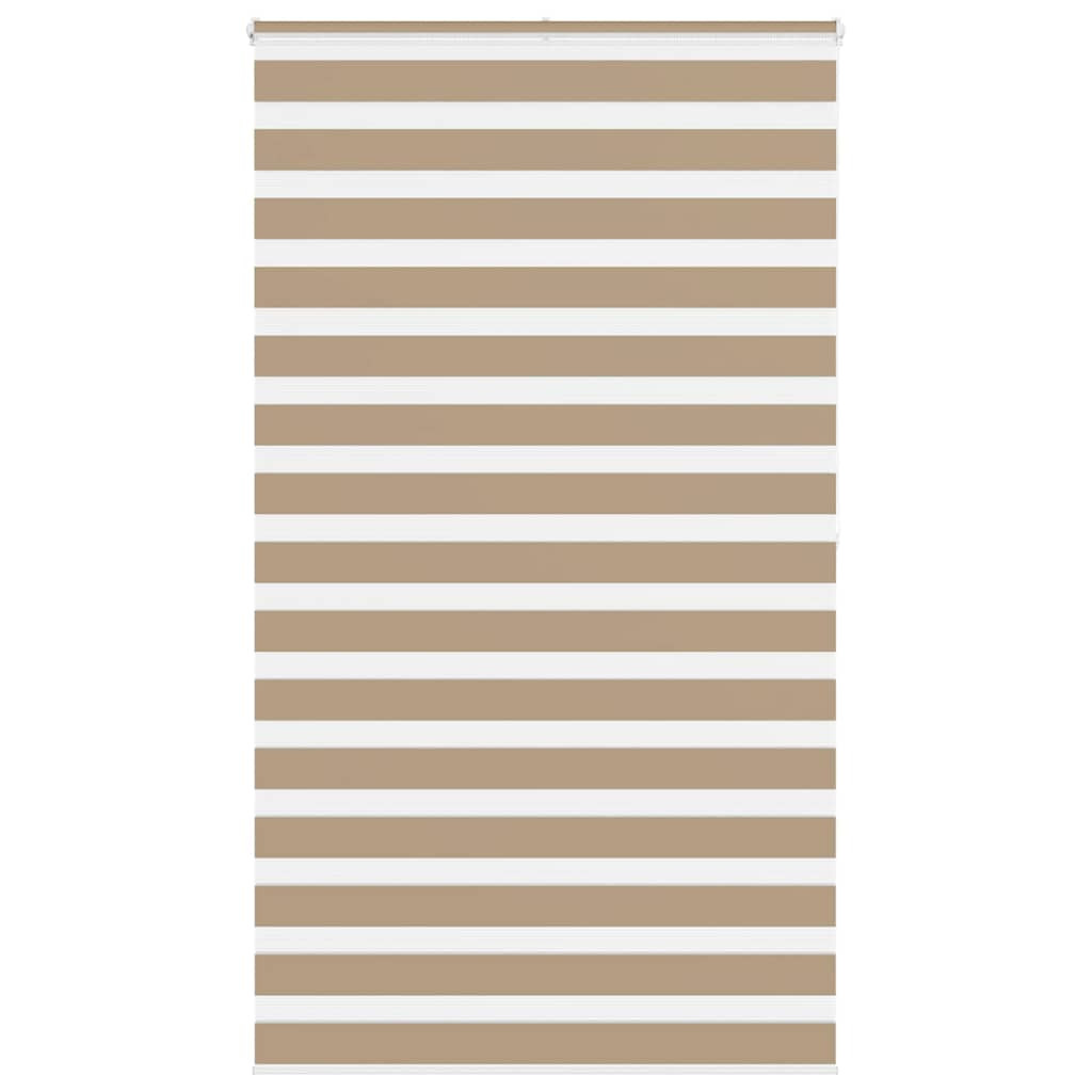 vidaXL Doppelrollo Sandbraun 130x200 cm Stoffbreite 125,9 cm Polyester